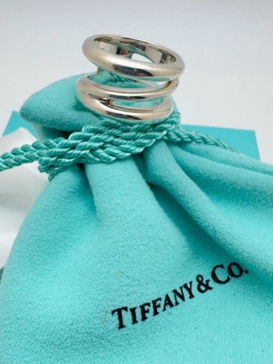Tiffany & Co. Jewelry - Rare Tiffany & Co Triple Open Diagonal Ring Sterling Silver Retired Size 7